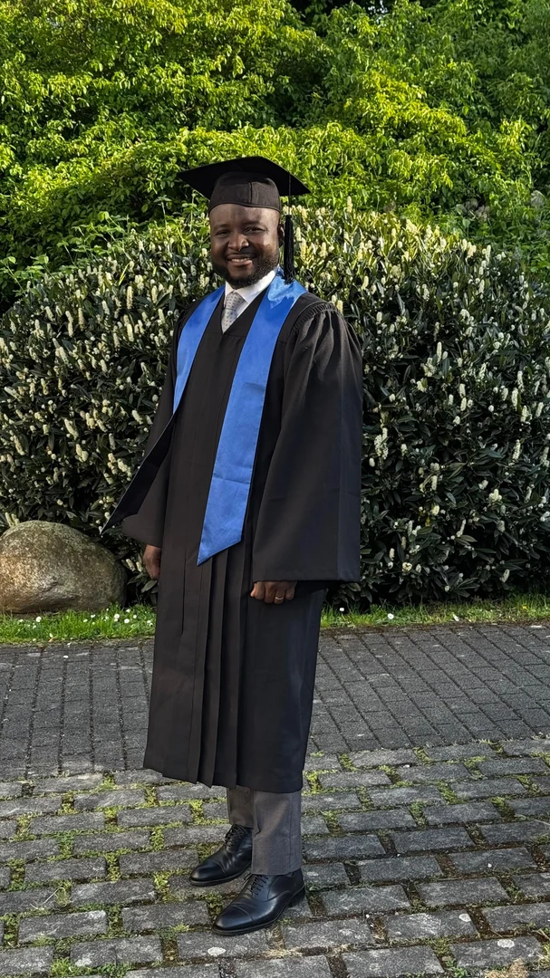 Albert Dakyie after his successful defense