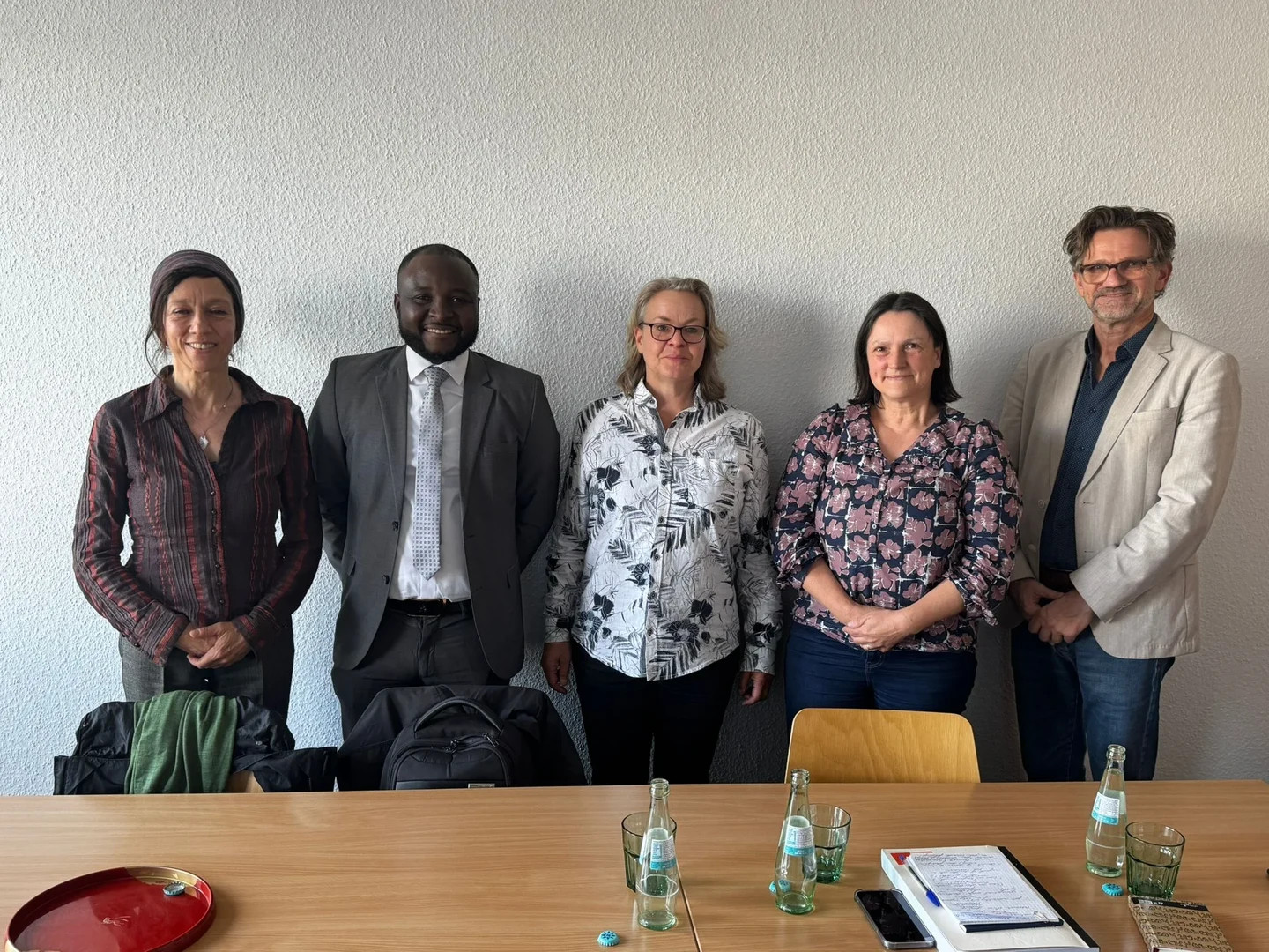 Albert (second from left) with the examination committee of his doctoral defense