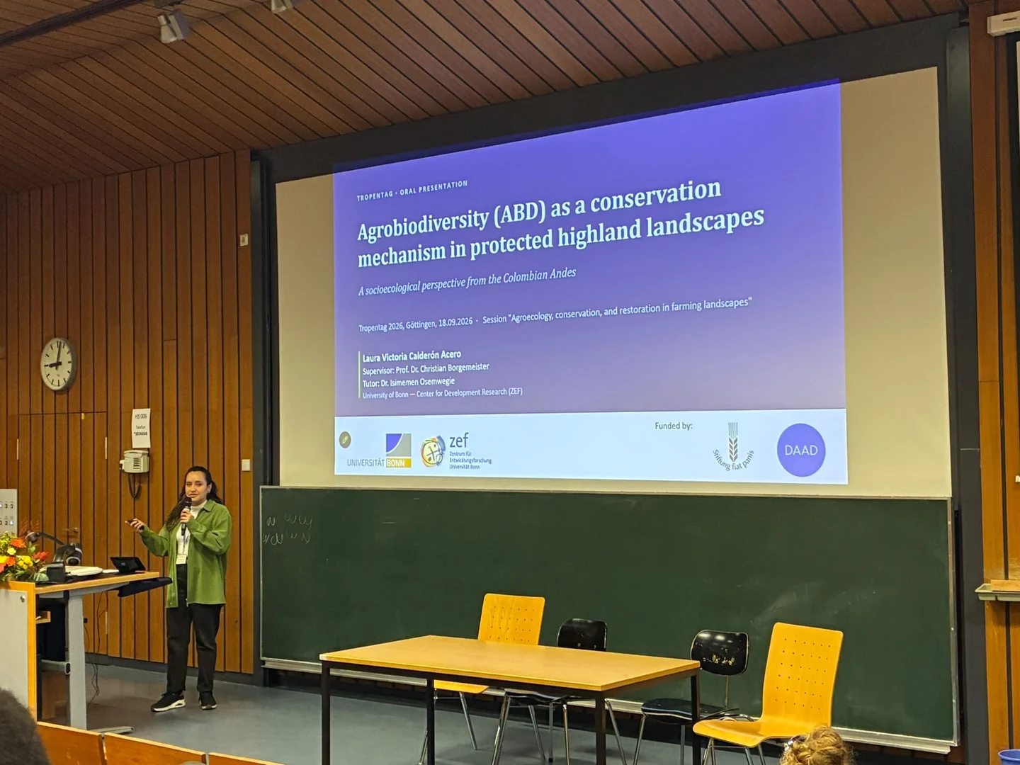Laura Calderón presenting at Tropentag 2026