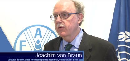 Joachim von Braun: Remarks on his talk with Jacques Diouf, FAO Director-General