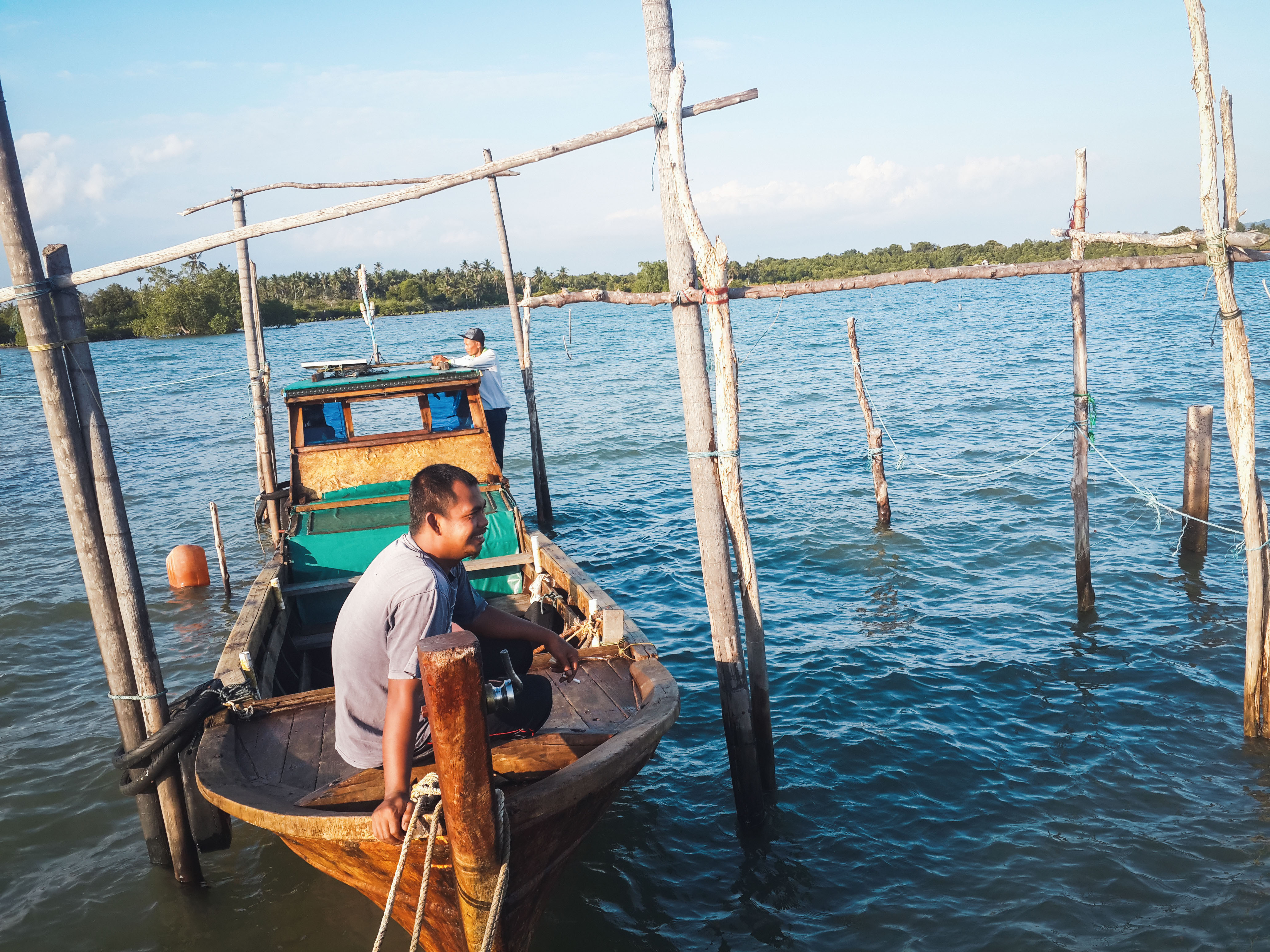 Fisherman in Klam Pagi Village, Riau Islands Province Indonesia